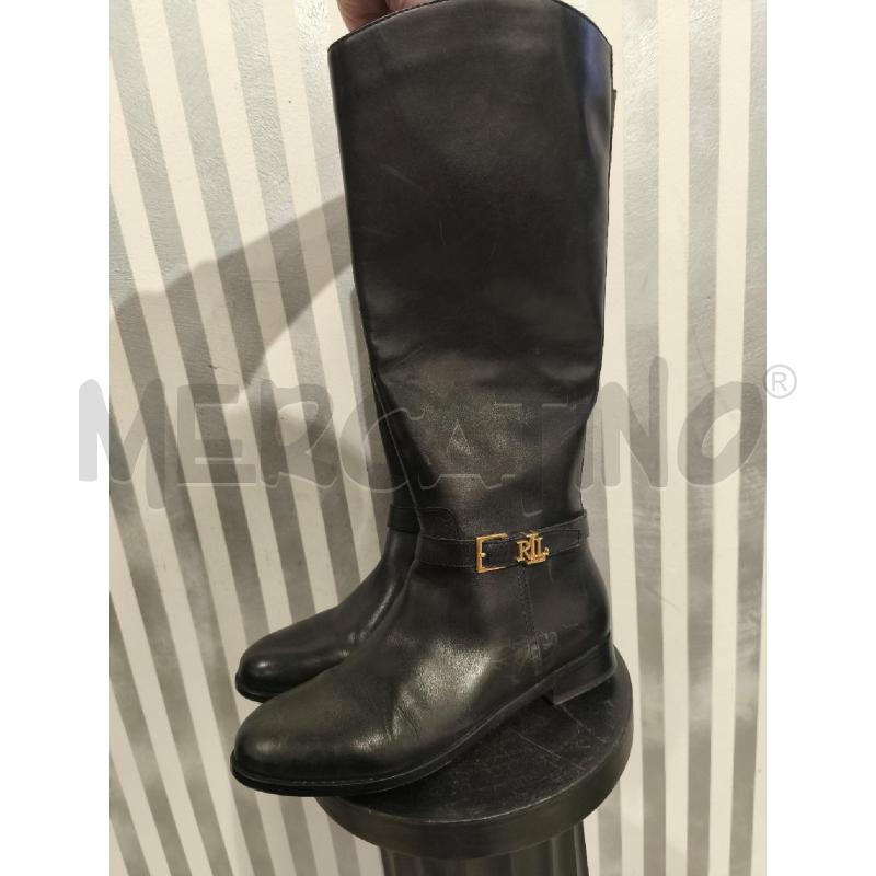 STIVALI DONNA LAUREN RALPH LAUREN NERI PLACCHETTA DORATA | Mercatino dell'Usato Campobasso 1