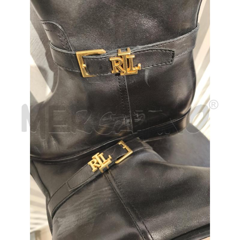 STIVALI DONNA LAUREN RALPH LAUREN NERI PLACCHETTA DORATA | Mercatino dell'Usato Campobasso 2