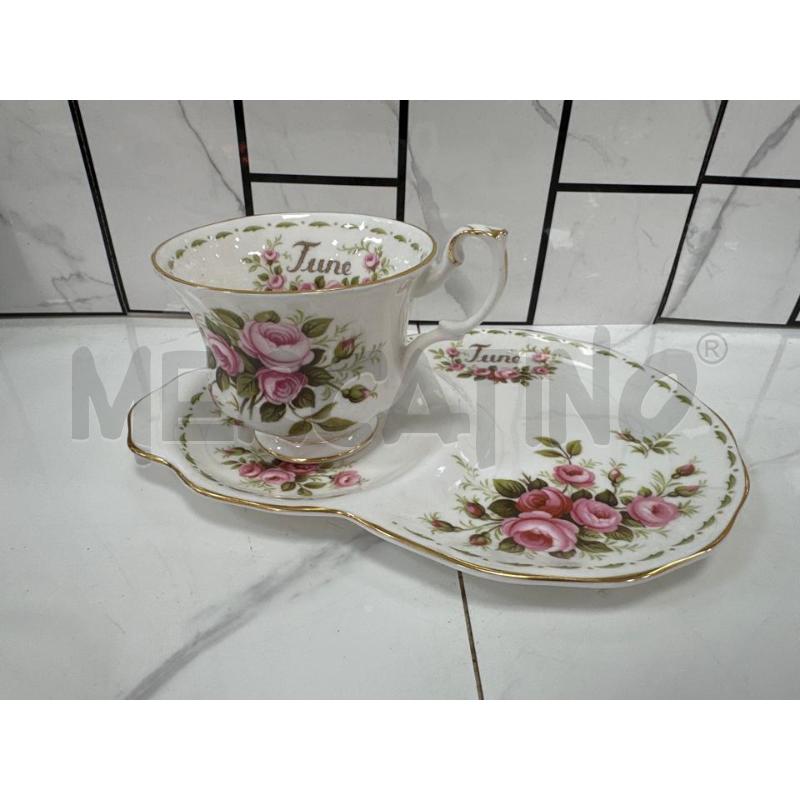 TAZZA ROYAL ALBERT JUNE + PIATTINO | Mercatino dell'Usato Campobasso 1