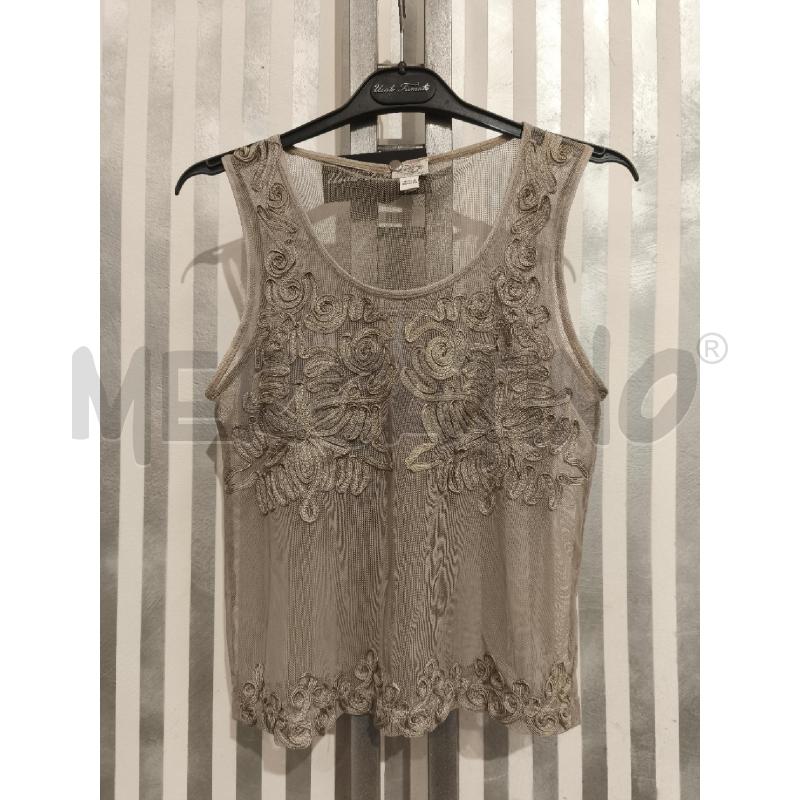 TOP ARMANI JEANS BEIGE TRASPARENTE | Mercatino dell'Usato Campobasso 1