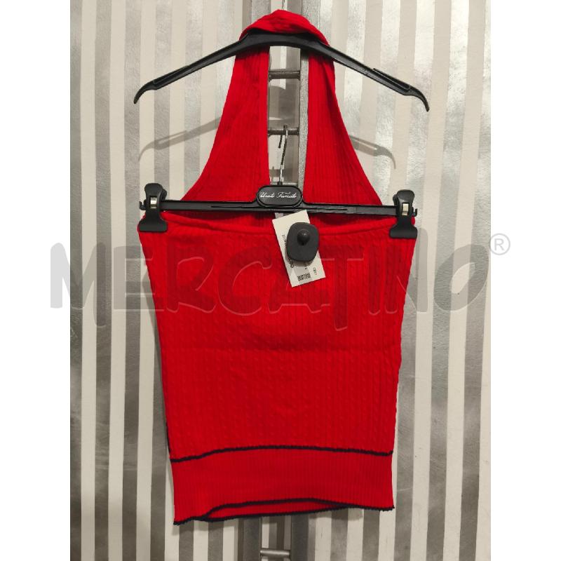 TOP ARMANI JEANS ROSSO TRECCE E BOTTONI | Mercatino dell'Usato Campobasso 4