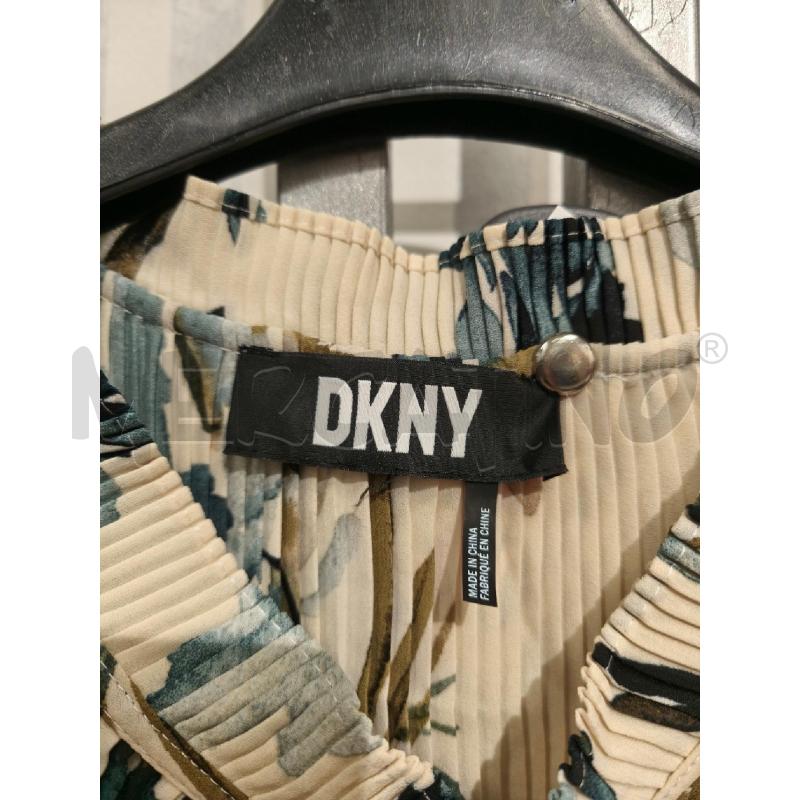 TOP DKNY PANNA BLU NERA OLIVA PLISSEE | Mercatino dell'Usato Campobasso 2