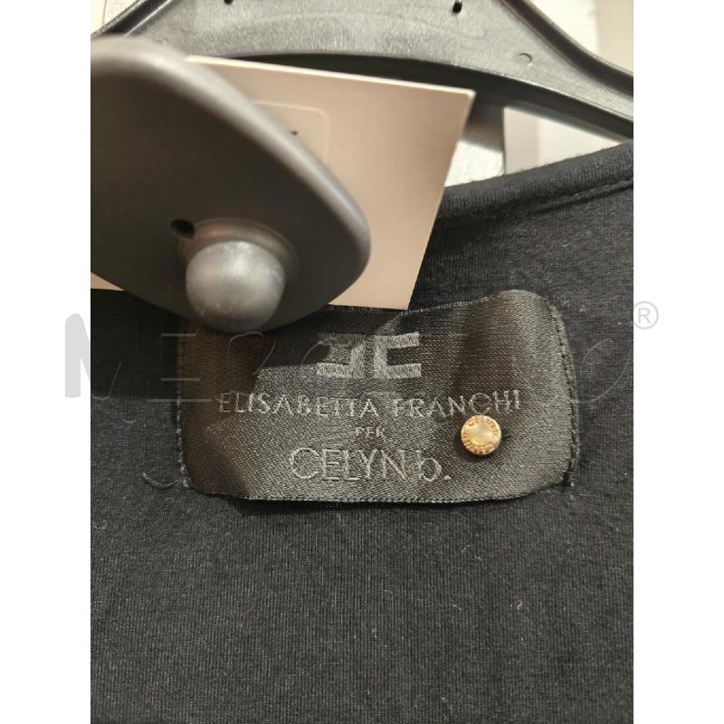 TOP ELISABETTA FRANCHI NERO DAVANTI AZZURRO POLVERE SATINATO | Mercatino dell'Usato Campobasso 5