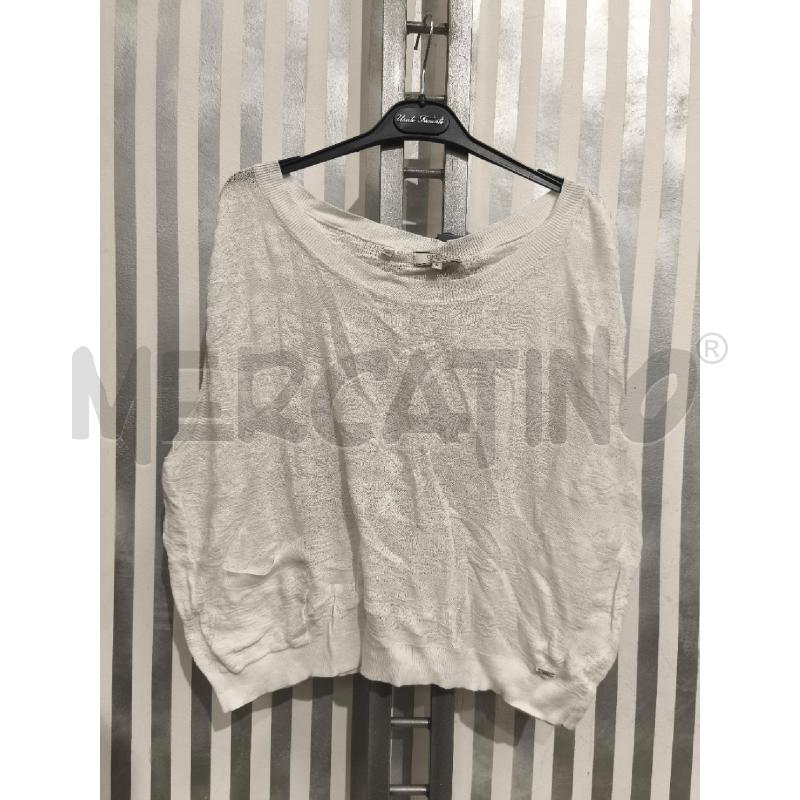 TOP GUESS BIANCO CON LAVORAZIONE | Mercatino dell'Usato Campobasso 1