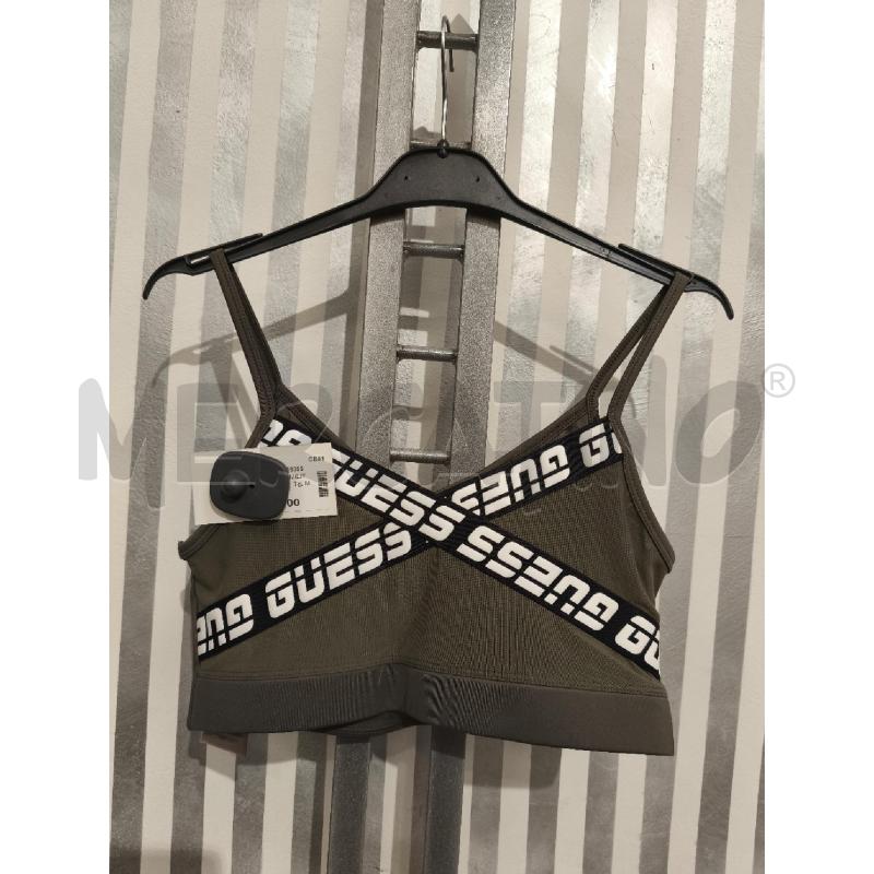 TOP GUESS VERDE MILITARE RETRO FASCE NERE | Mercatino dell'Usato Campobasso 5