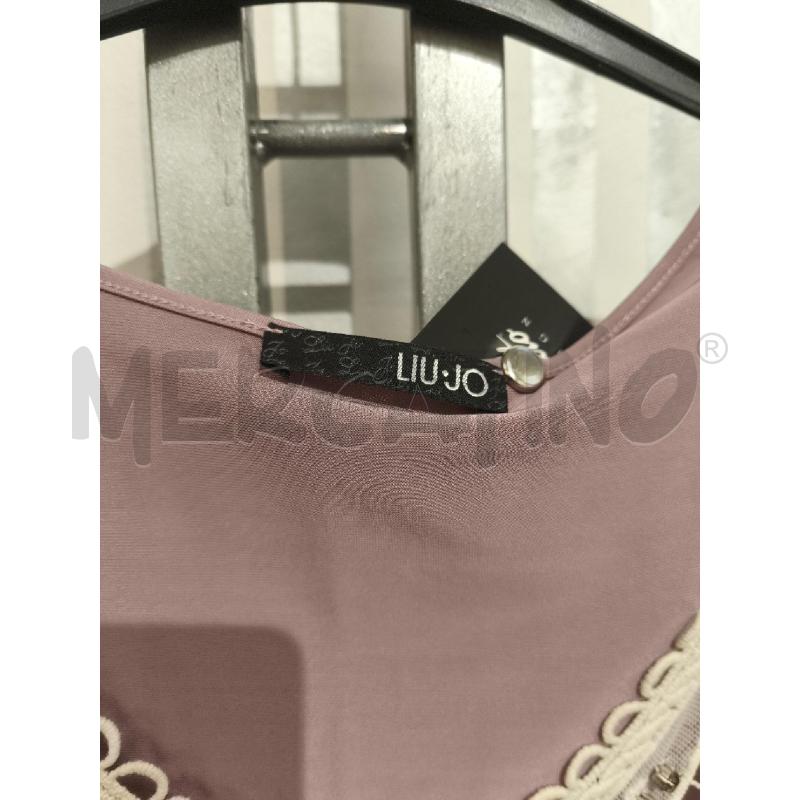 TOP LIU JO ROSA SCURO CORPETTO TRAFORATO E STRASS | Mercatino dell'Usato Campobasso 5