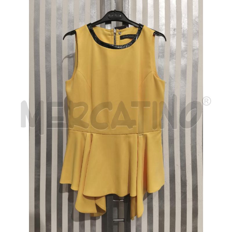 TOP MANGANO GIALLO SCOLLO NERO LUCIDO | Mercatino dell'Usato Campobasso 1