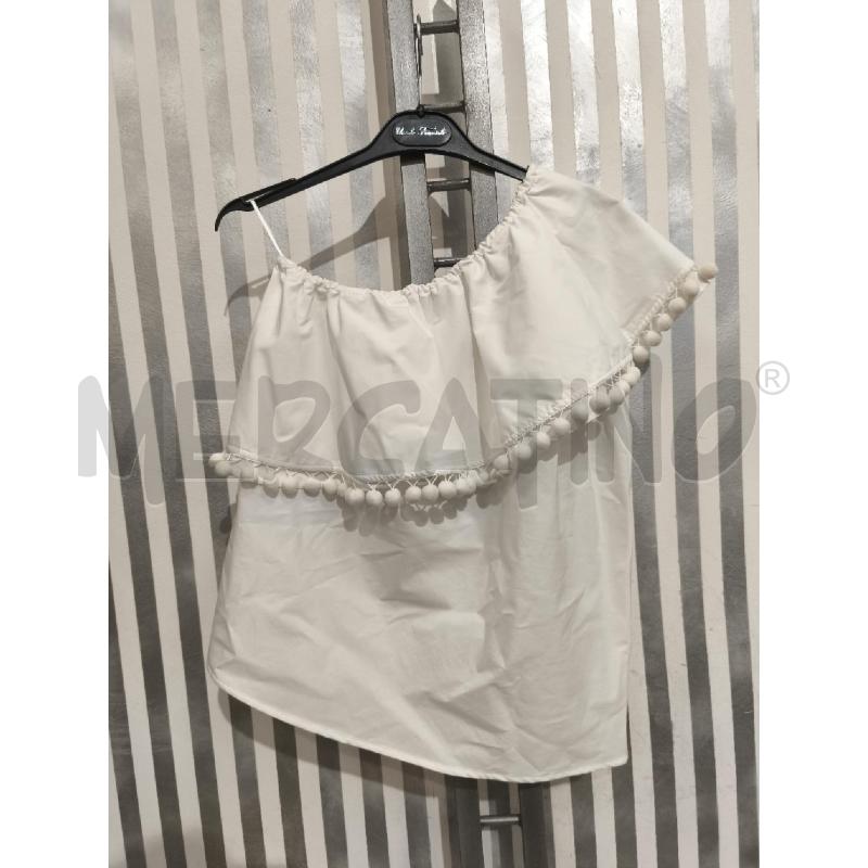 TOP PINKO BIANCO MONOSPALLA PALLINI | Mercatino dell'Usato Campobasso 1