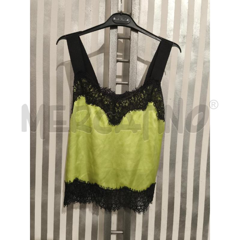 TOP PINKO GIALLO LIME PIZZO NERO | Mercatino dell'Usato Campobasso 1