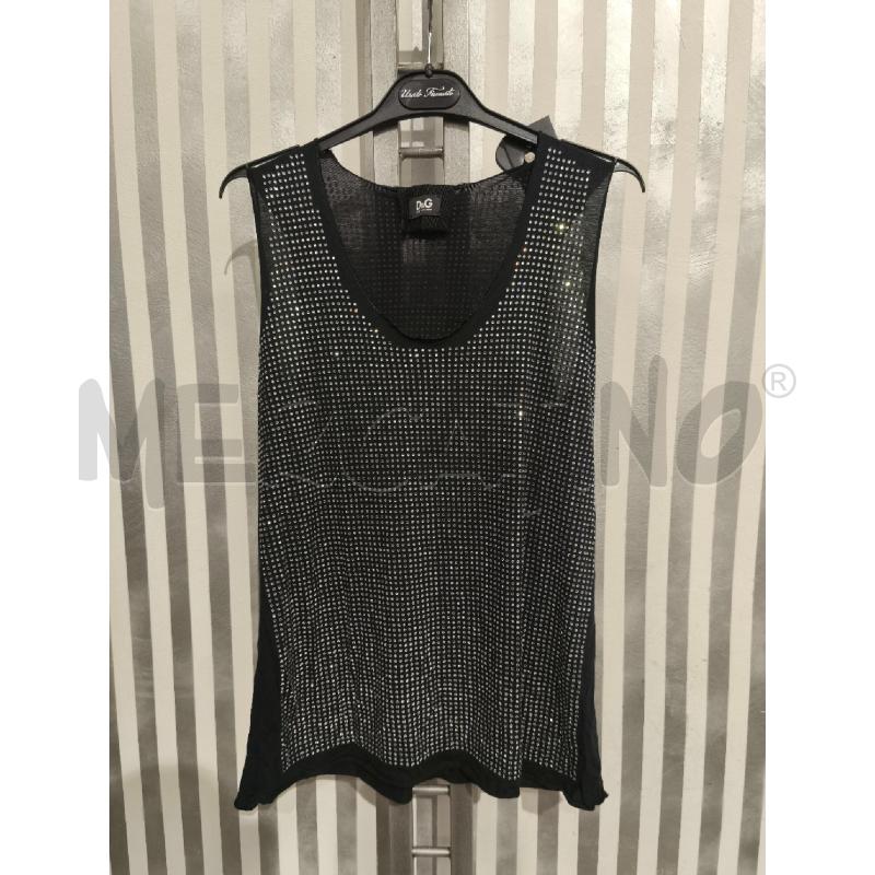 TOP SOTTOGIACCA DOLCE E GABBANA NERO STRASS | Mercatino dell'Usato Campobasso 1