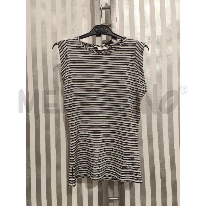TOP SPORTMAX RIGHE PANNA BLU | Mercatino dell'Usato Campobasso 1
