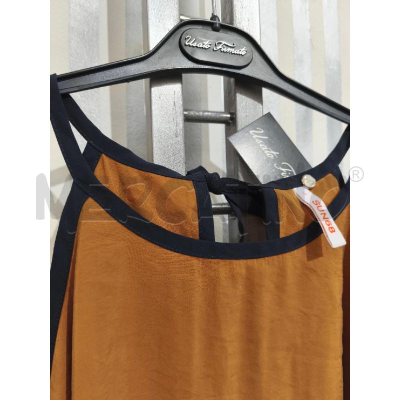 TOP SUN68 BEIGE BORDI BLU SCURO | Mercatino dell'Usato Campobasso 2