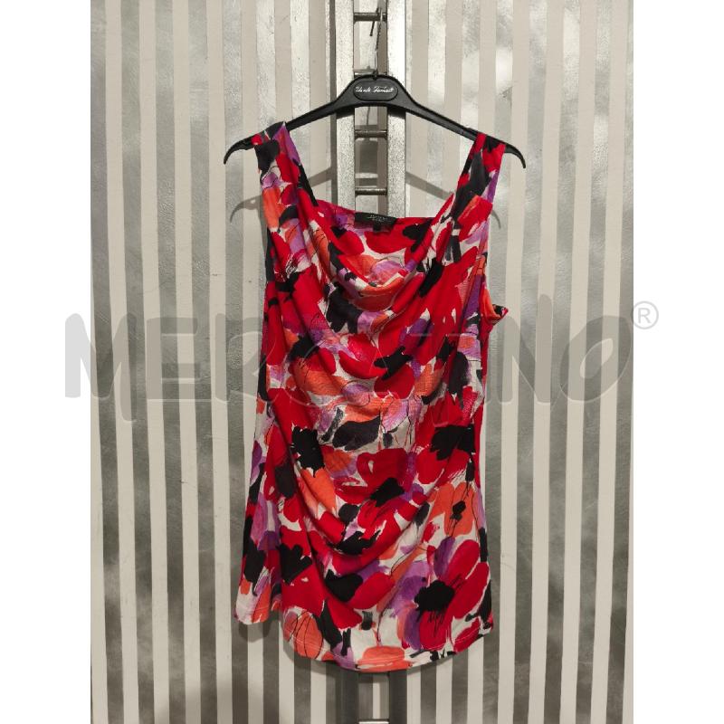 TOP WEEEKEND MAX MARA BIANCO FIORI ROSSI LILLA PESCA | Mercatino dell'Usato Campobasso 1