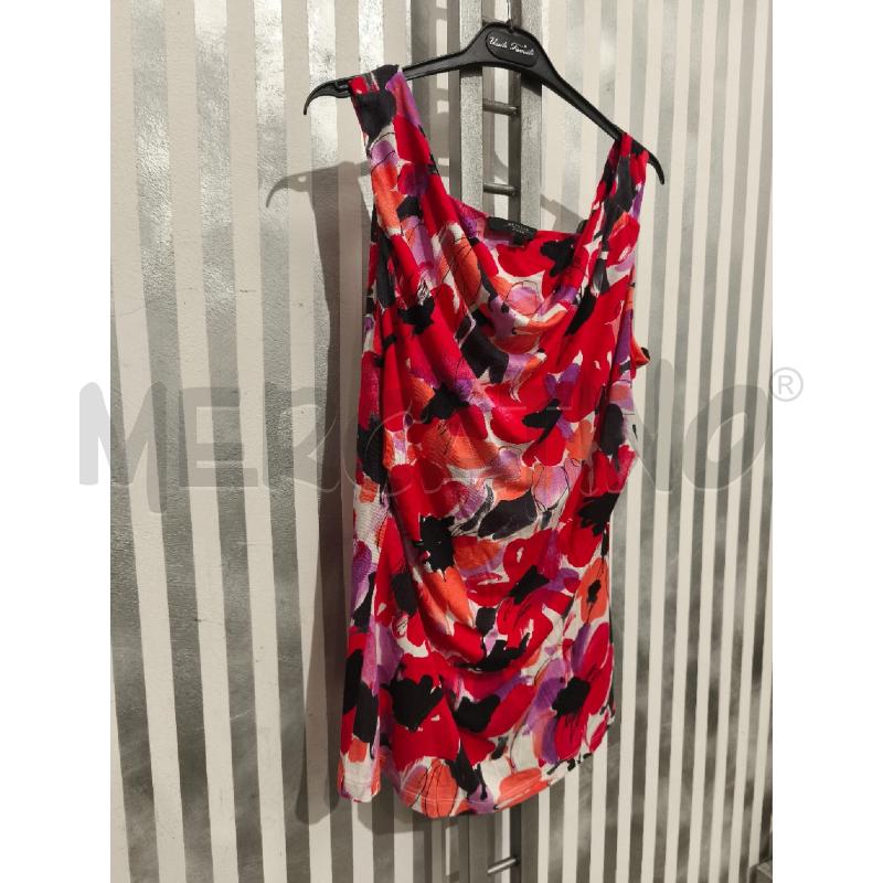 TOP WEEEKEND MAX MARA BIANCO FIORI ROSSI LILLA PESCA | Mercatino dell'Usato Campobasso 3