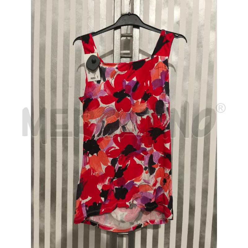 TOP WEEEKEND MAX MARA BIANCO FIORI ROSSI LILLA PESCA | Mercatino dell'Usato Campobasso 4