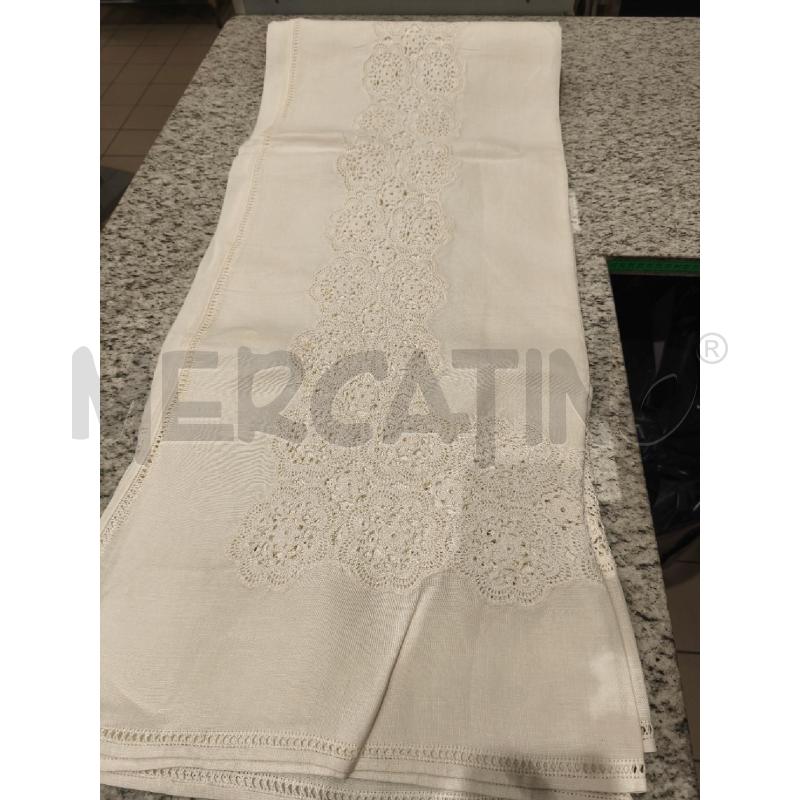 TOVAGLIA + 10TOV. BIANCA CON FIORI TIP UNCINETTO | Mercatino dell'Usato Campobasso 3