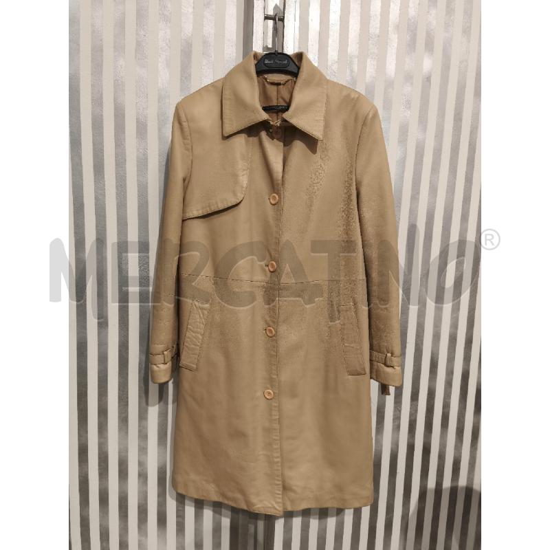 TRENCH DONNA DANIELE BASTA IN PELLE BEIGE | Mercatino dell'Usato Campobasso 1