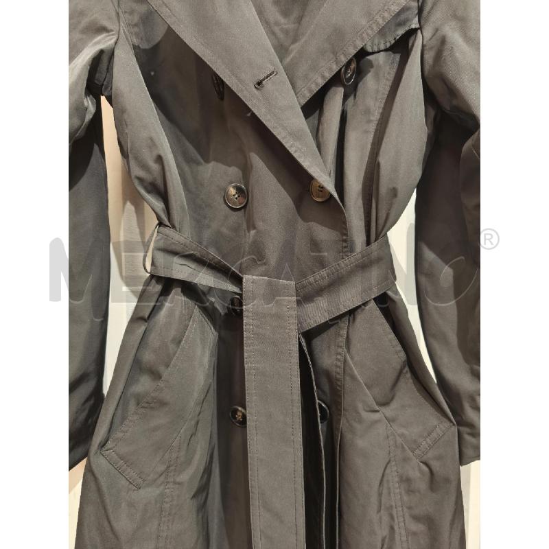 TRENCH DONNA EMME MARELLA NERO CINTURA E CAPPUCCIO | Mercatino dell'Usato Campobasso 3