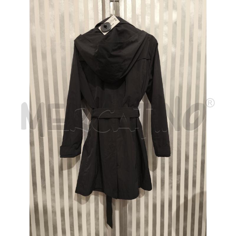 TRENCH DONNA EMME MARELLA NERO CINTURA E CAPPUCCIO | Mercatino dell'Usato Campobasso 5