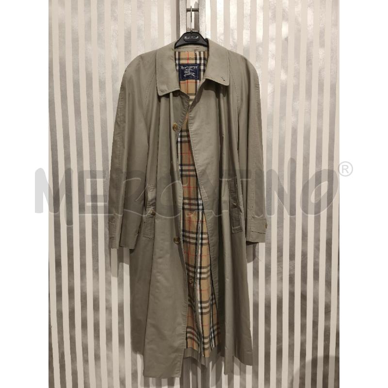 TRENCH UOMO BURBERRYS GRIGIO OLIVA INTERNO CHECK | Mercatino dell'Usato Campobasso 1