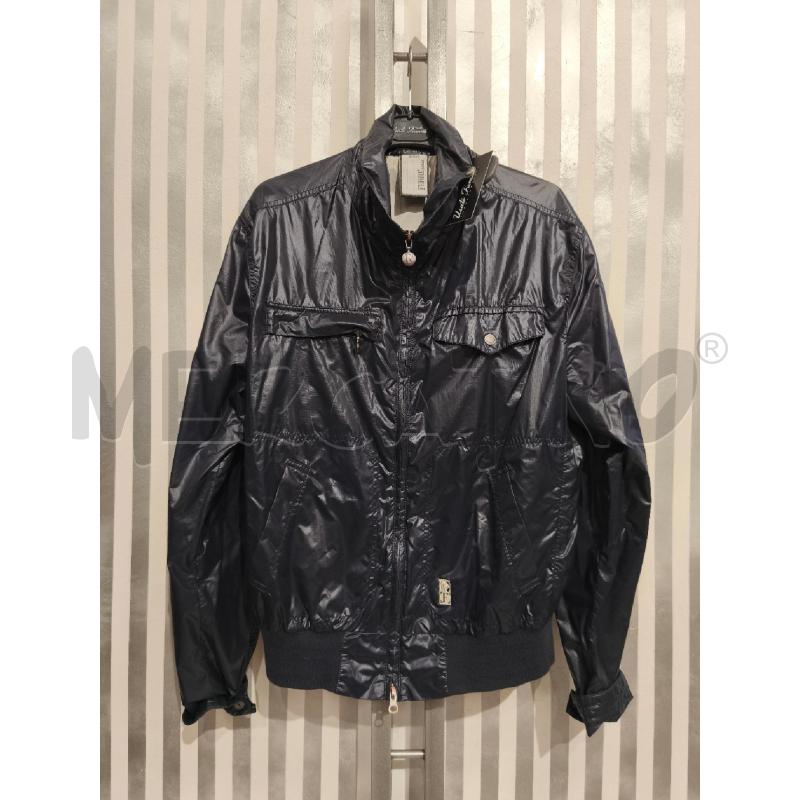 TRENCH UOMO FERRÈ MILANO BLU LUCIDO BOTTONI LEONE | Mercatino dell'Usato Campobasso 1