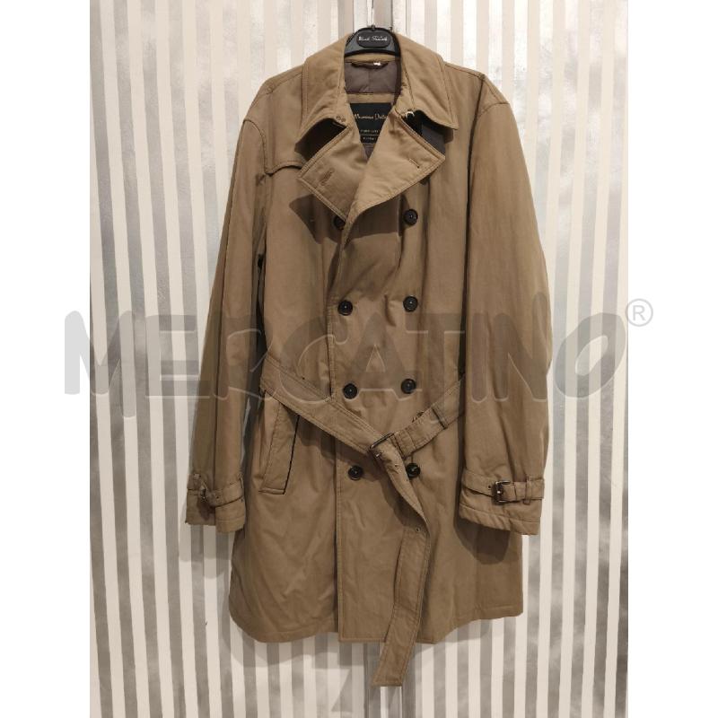 TRENCH UOMO MASSIMO DUTTI BEIGE DOPPIOPETTO IMBOTTITO CON CINTURA | Mercatino dell'Usato Campobasso 1
