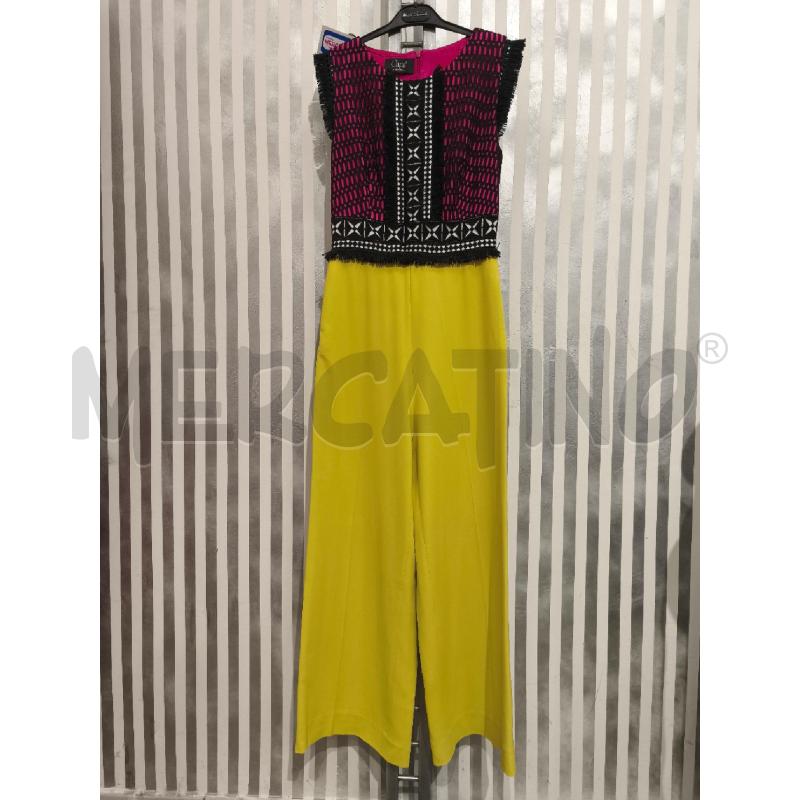 TUTA DONNA CLIPS FUXIA GIALLA NERA | Mercatino dell'Usato Campobasso 1