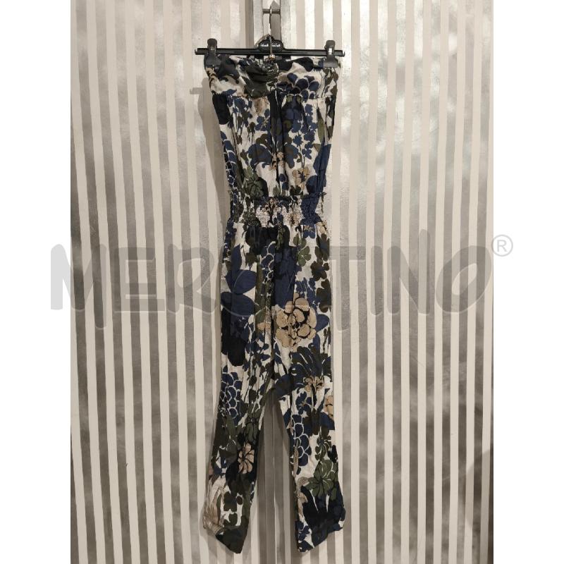 TUTA DONNA PATRIZIA PEPE BIANCA FIORI BLU OLIVA | Mercatino dell'Usato Campobasso 1