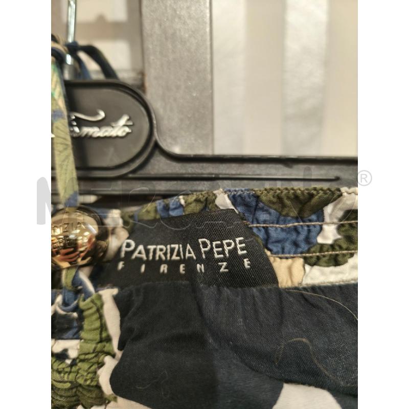 TUTA DONNA PATRIZIA PEPE BIANCA FIORI BLU OLIVA | Mercatino dell'Usato Campobasso 3