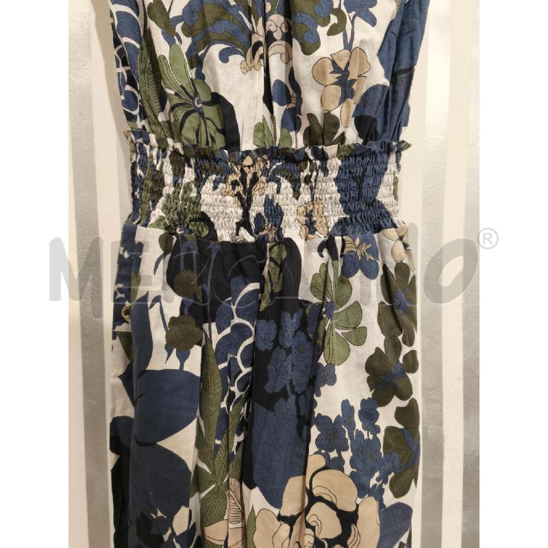 TUTA DONNA PATRIZIA PEPE BIANCA FIORI BLU OLIVA | Mercatino dell'Usato Campobasso 4