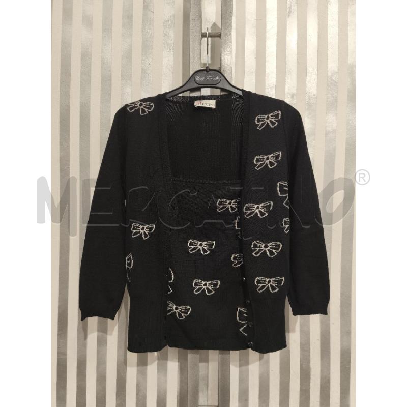 TWIN SET DONNA RED VALENTINO NERO FIOCCHI | Mercatino dell'Usato Campobasso 1