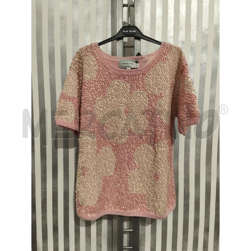 T SHIRT DONNA ADRIENNE VITTADINI GIALLA ROSA PAILLETTES | Mercatino dell'Usato Campobasso 1