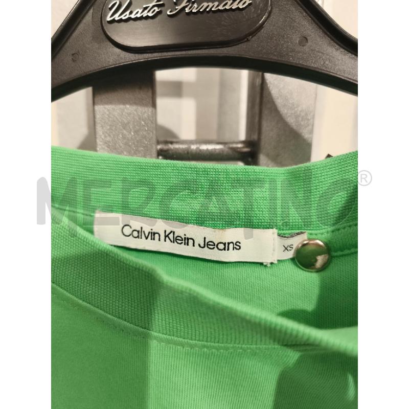 T SHIRT DONNA CALVIN KLEIN VERDE CORTA | Mercatino dell'Usato Campobasso 2