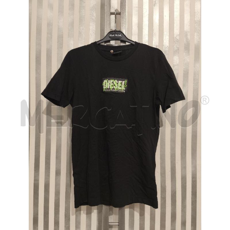 T SHIRT DONNA DIESEL NERA SCRITTA CON VERDE | Mercatino dell'Usato Campobasso 1