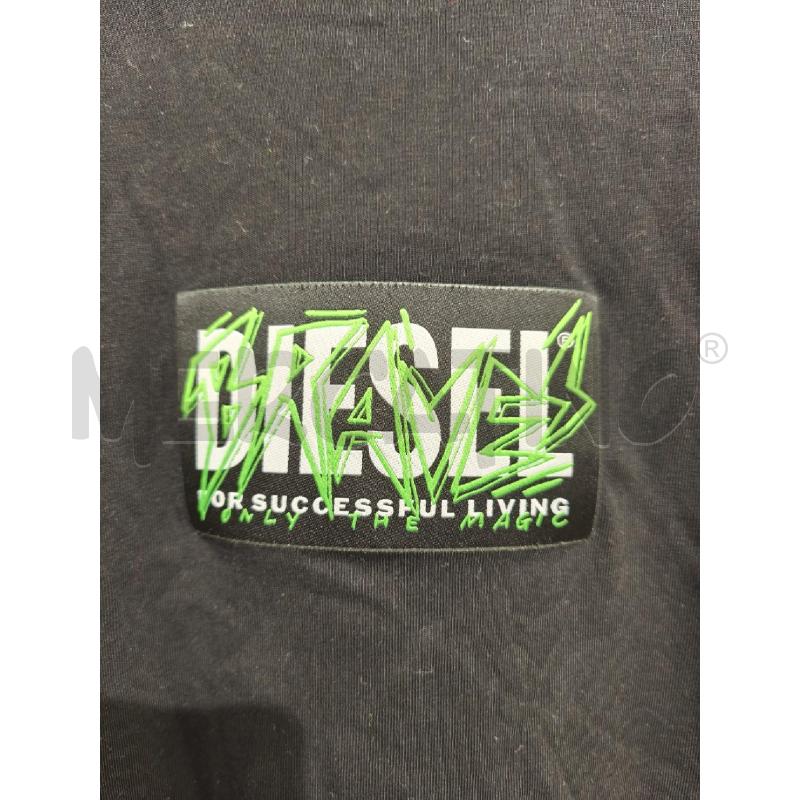 T SHIRT DONNA DIESEL NERA SCRITTA CON VERDE | Mercatino dell'Usato Campobasso 3