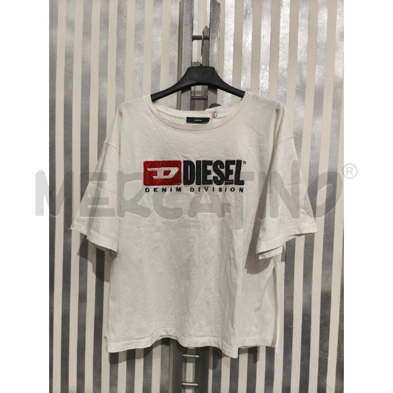 T SHIRT DONNA DISEL BIANCA SCRITTA | Mercatino dell'Usato Campobasso 1