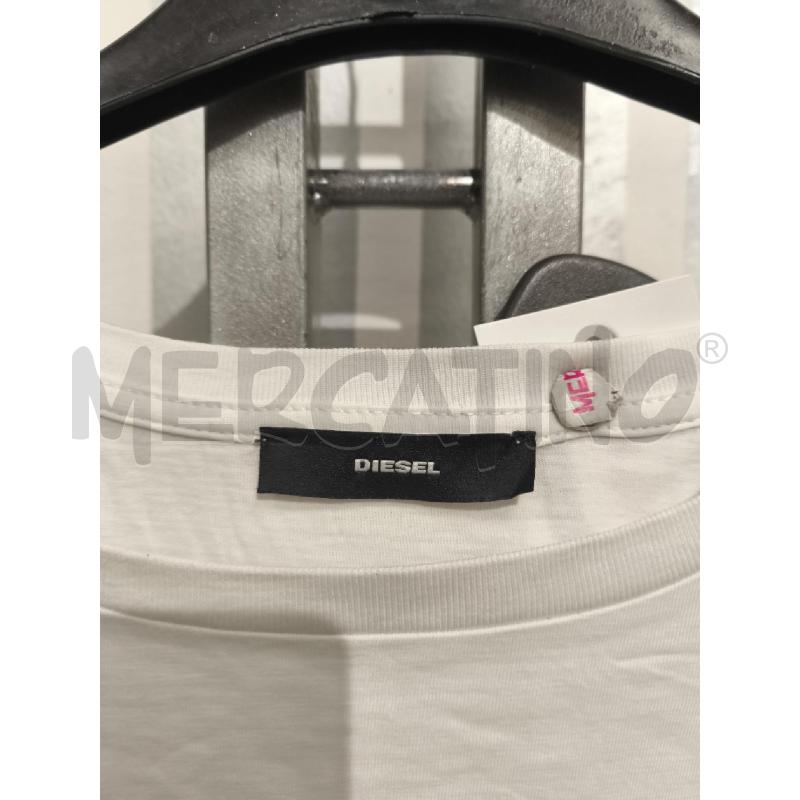 T SHIRT DONNA DISEL BIANCA SCRITTA | Mercatino dell'Usato Campobasso 2
