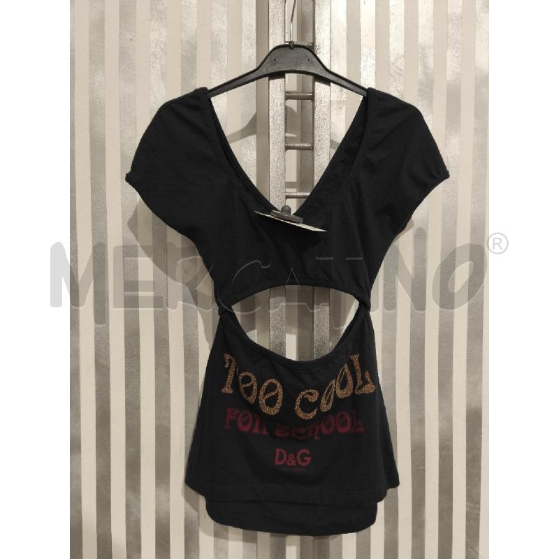 T SHIRT DONNA DOLCE E GABBANA NERA RETRO SCRITTE | Mercatino dell'Usato Campobasso 3