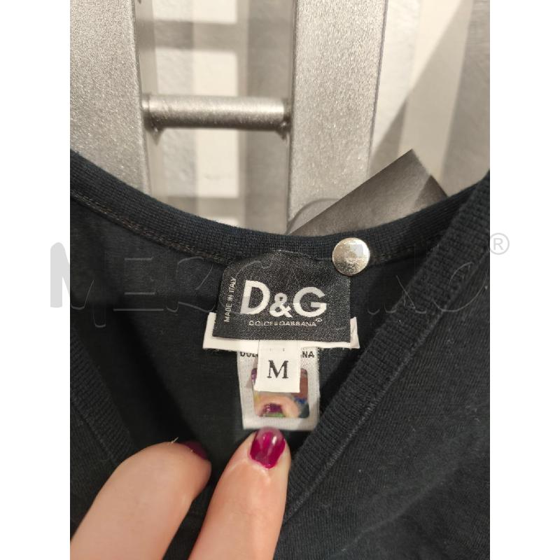 T SHIRT DONNA DOLCE E GABBANA NERA RETRO SCRITTE | Mercatino dell'Usato Campobasso 5