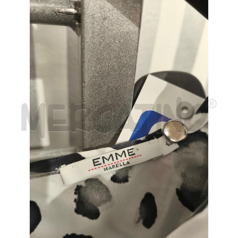 T SHIRT DONNA EMME MARELLA BIANCO LEOPARDATO GRIGIONERO | Mercatino dell'Usato Campobasso 2