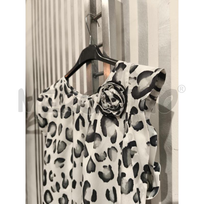 T SHIRT DONNA EMME MARELLA BIANCO LEOPARDATO GRIGIONERO | Mercatino dell'Usato Campobasso 3