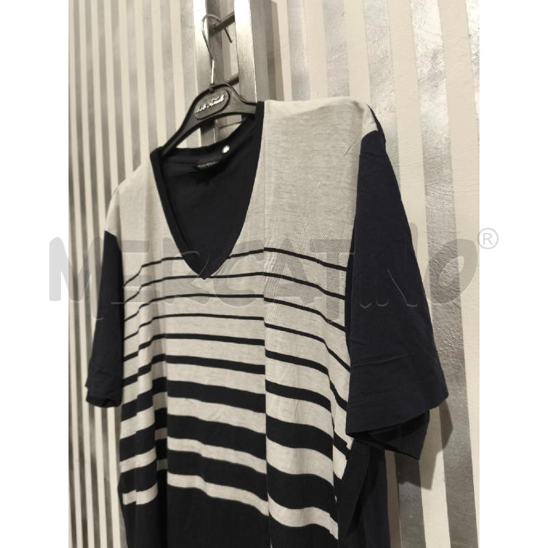 T SHIRT DONNA EMPORIO ARMANI BLU SCURO RIGHE BIANCHE | Mercatino dell'Usato Campobasso 4