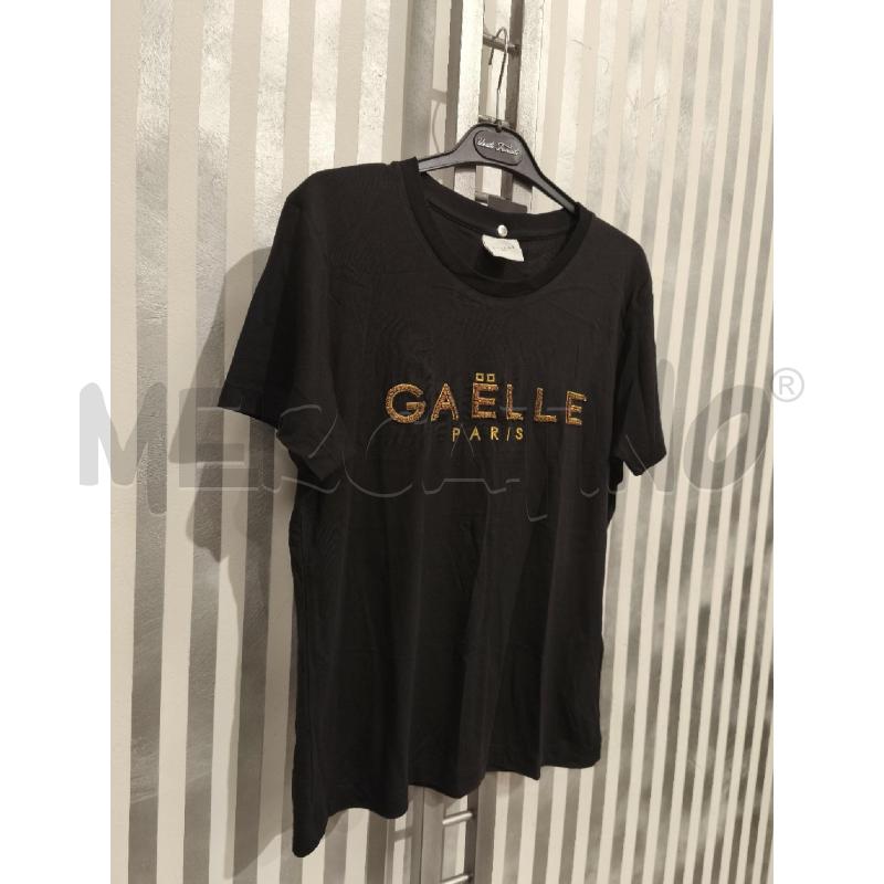 T SHIRT DONNA GAELE NERA SCRITTA DORATA | Mercatino dell'Usato Campobasso 3