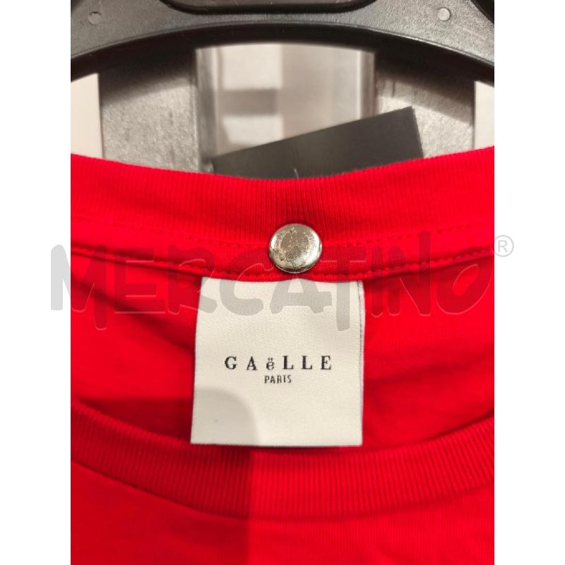 T SHIRT DONNA GAELLE ROSSA CON TULLE NERO | Mercatino dell'Usato Campobasso 2