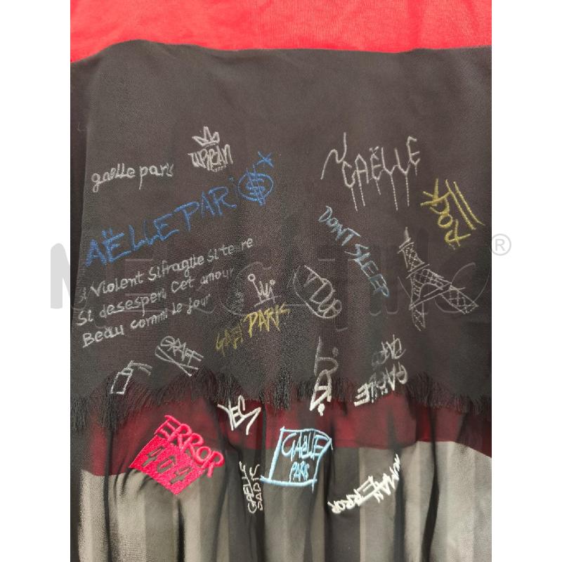 T SHIRT DONNA GAELLE ROSSA CON TULLE NERO | Mercatino dell'Usato Campobasso 3