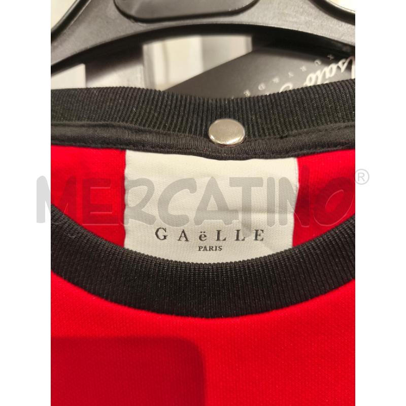 T SHIRT DONNA GAELLE ROSSA RETINA NERA | Mercatino dell'Usato Campobasso 2