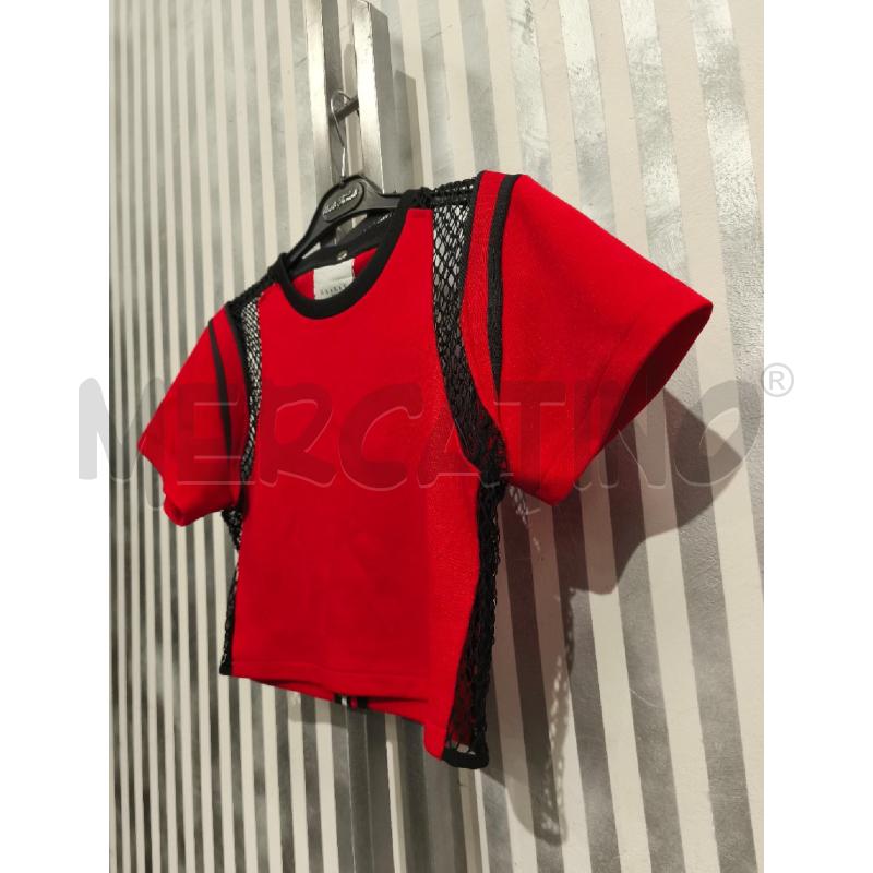T SHIRT DONNA GAELLE ROSSA RETINA NERA | Mercatino dell'Usato Campobasso 3