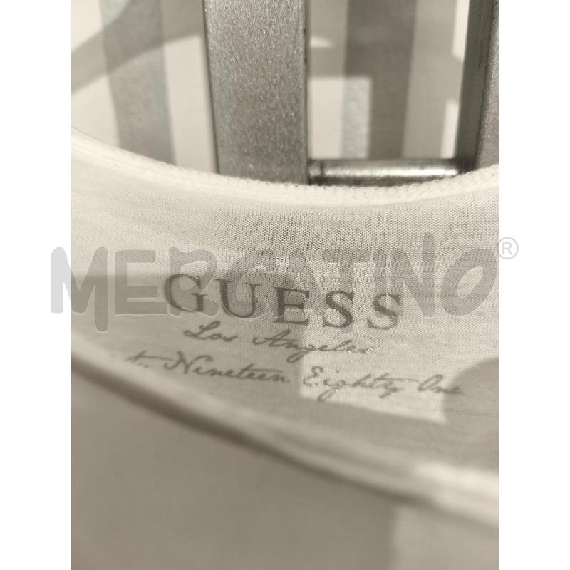 T SHIRT DONNA GUESS BIANCA POIS METALLIZZATI | Mercatino dell'Usato Campobasso 2