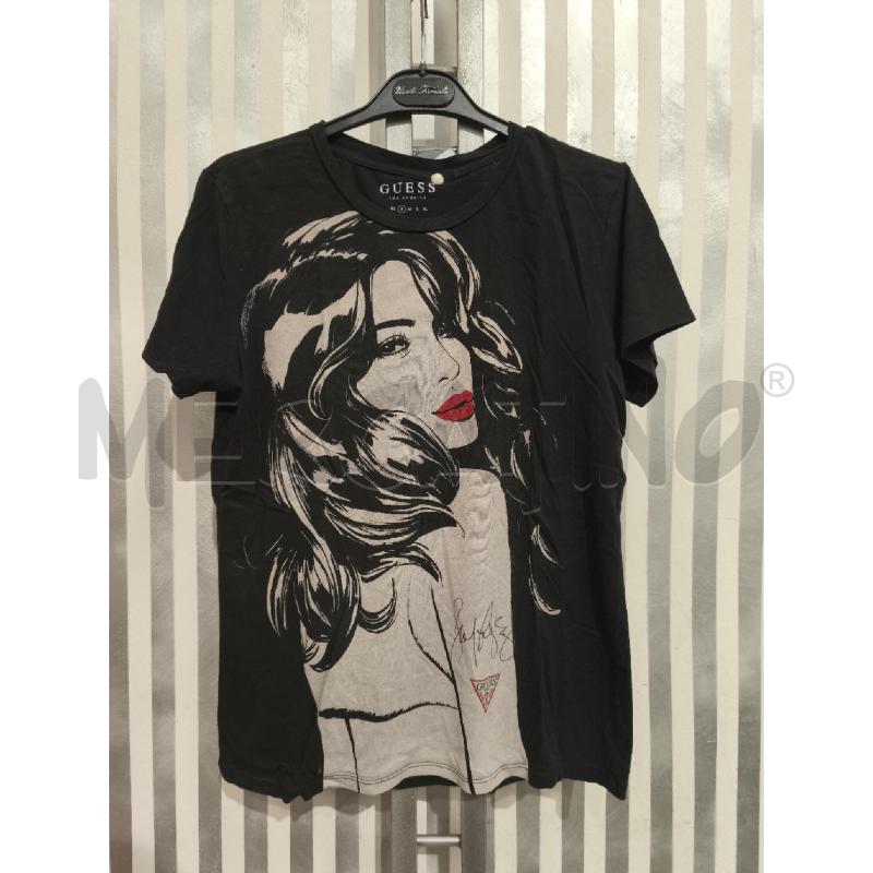 T SHIRT DONNA GUESS NERA RAGAZZA | Mercatino dell'Usato Campobasso 1