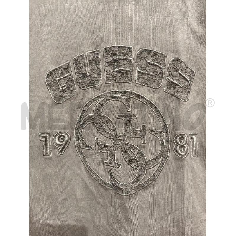 T SHIRT DONNA GUESS NERA SCRITTA NERA IN PIZZO | Mercatino dell'Usato Campobasso 3